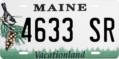 ME license plate 4633SR