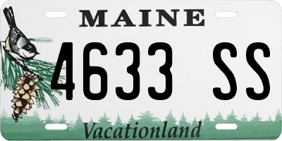 ME license plate 4633SS