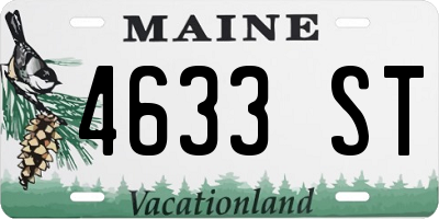 ME license plate 4633ST