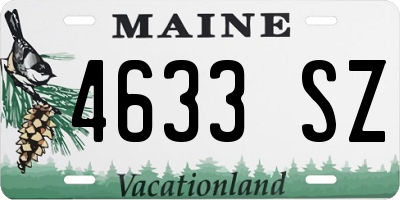 ME license plate 4633SZ