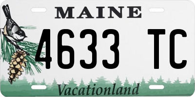 ME license plate 4633TC