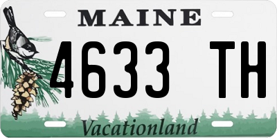 ME license plate 4633TH