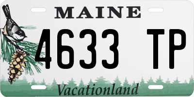 ME license plate 4633TP