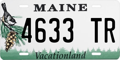ME license plate 4633TR