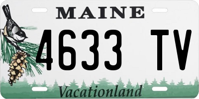 ME license plate 4633TV
