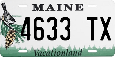 ME license plate 4633TX