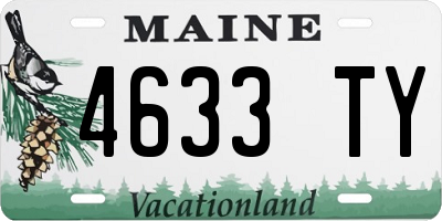 ME license plate 4633TY