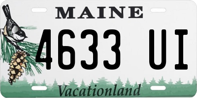 ME license plate 4633UI