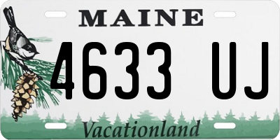 ME license plate 4633UJ