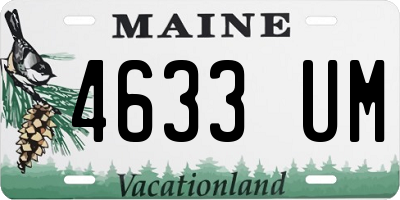 ME license plate 4633UM