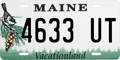 ME license plate 4633UT