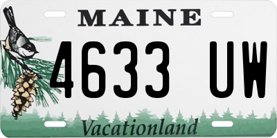 ME license plate 4633UW