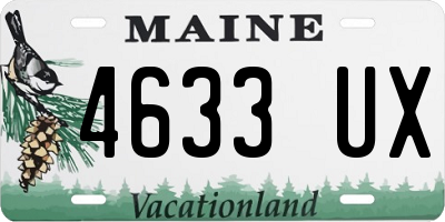 ME license plate 4633UX