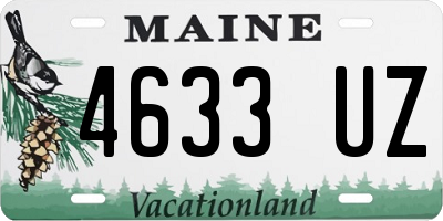 ME license plate 4633UZ