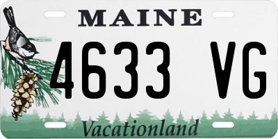 ME license plate 4633VG