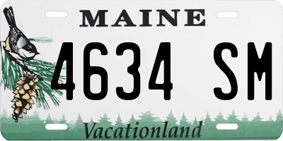 ME license plate 4634SM