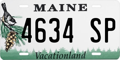 ME license plate 4634SP