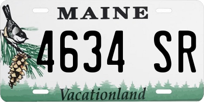 ME license plate 4634SR