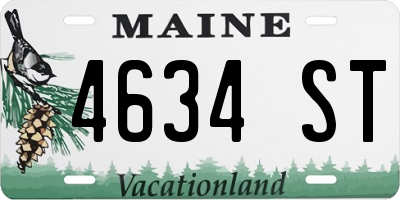 ME license plate 4634ST