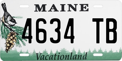 ME license plate 4634TB