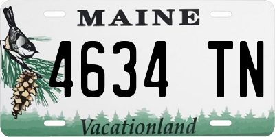 ME license plate 4634TN
