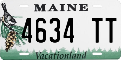 ME license plate 4634TT