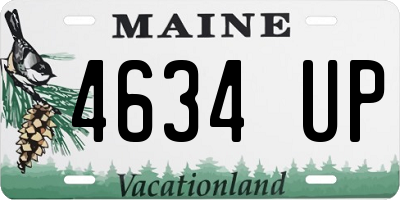 ME license plate 4634UP