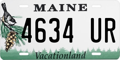 ME license plate 4634UR