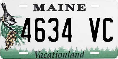 ME license plate 4634VC