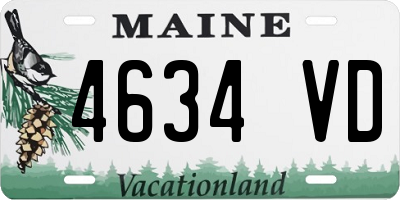 ME license plate 4634VD