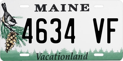 ME license plate 4634VF