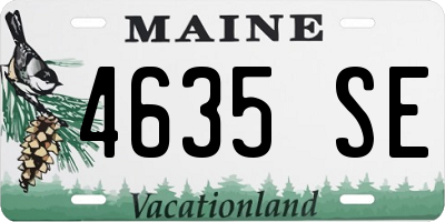 ME license plate 4635SE