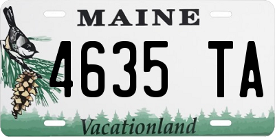 ME license plate 4635TA