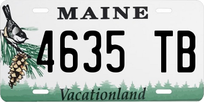 ME license plate 4635TB