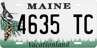 ME license plate 4635TC
