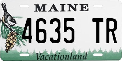 ME license plate 4635TR