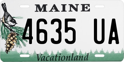 ME license plate 4635UA