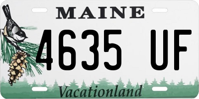 ME license plate 4635UF