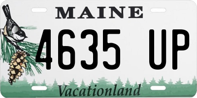 ME license plate 4635UP