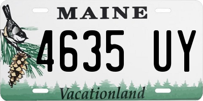 ME license plate 4635UY