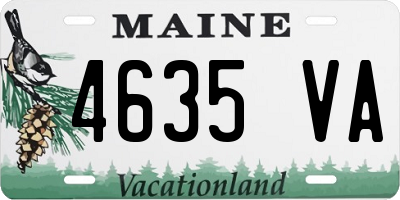 ME license plate 4635VA