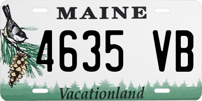 ME license plate 4635VB