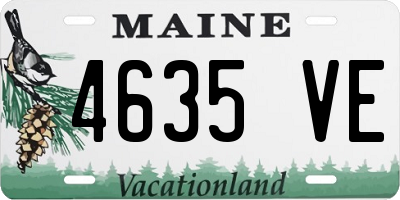ME license plate 4635VE