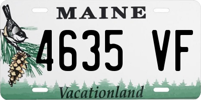 ME license plate 4635VF