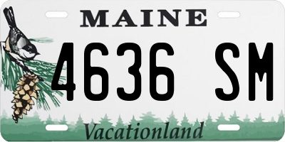 ME license plate 4636SM