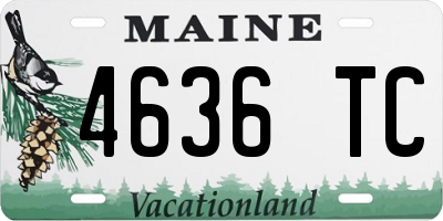 ME license plate 4636TC