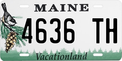 ME license plate 4636TH