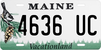 ME license plate 4636UC