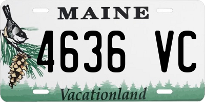 ME license plate 4636VC