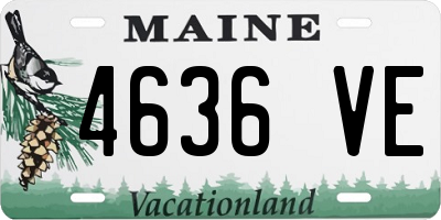 ME license plate 4636VE